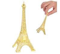 TOYANDONA Maquette Tour Eiffel en Métal Doré 13 CM Décoration Vintage Maison et Bureau Ornement Délicat pour Table et Vitrine Modèle Artisanal Unique