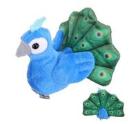 TOYANDONA Marionnette à Doigt en Peluche Mini Paon pour Garçon Et Filles, Taille Mini, Accessoire Animalier Interactif pour Raconter des Histoires, Jeu Éducatif Et Voyage,