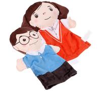 TOYANDONA Marionnette à Main Réaliste Interactif pour Raconter des Histoires en Famille en Peluche et Coton PP 2 Pièces Figurine Solide et Éducative pour Garçon et Filles