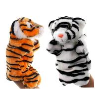 TOYANDONA Marionnette Main Tigre Peluche Simulation pour Garçon Fille Interactif Parent-garçon Fille Amélioration Communication et Jeu de Rôle
