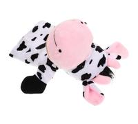 TOYANDONA Marionnettes à Main Peluche Vache Douce avec Bouche Mobile Jouets Interactifs pour Storytelling Activités Préscolaires Jeu Créatif pour Garçons et Filles