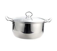 TOYANDONA Marmite Inox Antiadhésive Double Poignée Faitout Polyvalent pour Soupes Nouilles et Mijotés Compatible Feux Dont Induction Casserole pour Cuisine Familiale et Professionnelle