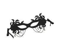 TOYANDONA Masque de Fête d'Halloween pour Femmes Demi-Masque Serpent Mythique en Tissu Confortable Accessoire Cosplay pour Soirées Costumées et Bals Masqués 1 Pièce