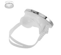 TOYANDONA Masque de Plongée Ovale Intégral en Verre Trempé Blanc, Antibuée et Étanche, Bandeau Réglable pour Adultes, Snorkeling, Apnée et Exploration sous-Marine