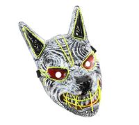 TOYANDONA Masque LED Loup Lumineux Halloween Masque Horrifique pour Fête Accessoire Épouvantable pour Carnaval et Halloween pour Créer une Atmosphère