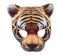 TOYANDONA Masque Tigre Demi-visage EVA pour Carnaval et Fête à Thème Masque Animal Cosplay pour Adultes Déguisement Halloween et Mascarade