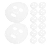 TOYANDONA Masques Faciaux DIY Blancs 100 Pcs en Tissu Doux et pour Soin du Visage Maison et Salon Absorption Optimale Ouvertures Prédécoupées pour Yeux Nez Bouche Hydratant Visage
