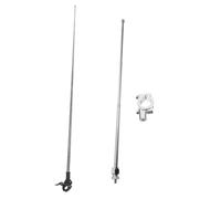 TOYANDONA Mât De Drapeau Télescopique pour Moto Et Vélo, Fixation Pince Robuste 1,2 M, Ajustable pour Usage Extérieur, Visibilité Et Sécurité en Conduite Tout-Terrain