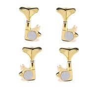 TOYANDONA Mécaniques D’accordage 2r2l En Métal Doré Pour Basse 4 Cordes, Pièces De Rechange Robustes 5,6 x 2,8 x 15 Cm, Accessoires Mécaniques Basses Pour Guitare Électrique