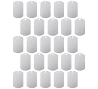 TOYANDONA Médailles pour Chiens Vierges en Aluminium 25 Pcs 38x25 Mm Argentées Étiquettes D'identification Solide pour Animaux de Compagnie Chiens et Bovins