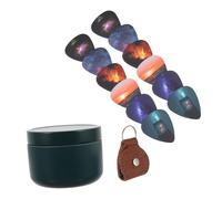 TOYANDONA Médiators pour Guitare Et Basse avec Étui De Rangement Et Boîte Métallique