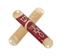 TOYANDONA Mezouza Juive en Métal Artisanale Rouleau de Bénédiction Traditionnel, Lot de 2 Pièces, Décoration Spirituelle pour Porte, pour Hanoukka et Fêtes Juives