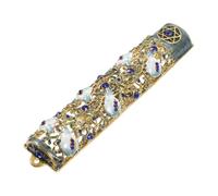 TOYANDONA Mezouzah pour Porte Alliage Robuste avec Parchemin Casher Décoration Hanoukka Traditionnelle et Ornement de Bénédiction Juive pour Maison