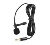 TOYANDONA Micro-Cravate Portable Pince, Câble Long, Prise 3,5mm, Noir | Bruit du Vent, Usage Polyvalent, pour Réunions Zoom et Studios de Diffusion en Direct