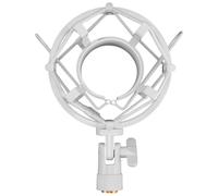 TOYANDONA Microphone à Condensateur Support Anti-vibration en Métal Blanc pour Plateformes de Réunion et Appartements Partagés