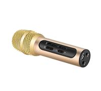 TOYANDONA Microphone Condensateur Professionnel Ktv sans Fil Micro Main avec Fonction Accompagnement Externe Adapté Karaoké Adultes Scène Conférences Fêtes Finition Or Pâle