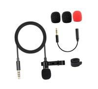 TOYANDONA Microphone Cravate Omnidirectionnel à Clipser Câble Audio Clair pour Smartphone PC Portable Enregistrement Interview Conférences