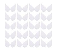 TOYANDONA Mini Ailes d'ange Pailletées Blanches 30 Pièces, Ornements Décoratifs pour Gâteaux, Écussons à Coudre pour Loisirs Créatifs et Décoration Festive de Noël