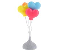 TOYANDONA Mini Ballons en Forme de cœur pour décoration de Maison de poupée - Petits Ballons décoratifs Miniatures avec Support, Accessoire pour créer Une scène Miniature de Maison de poupée