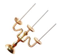 TOYANDONA Mini Bougeoir Chandelier Doré Accessoire Miniature pour Maison De Poupée Décoration -scène Lifelike Jouet Sécurisé pour Créer Une Atmosphère Romantique