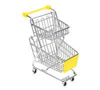 TOYANDONA Mini Chariot De Courses Jouet pour Garçon Fille Chariot De Supermarché Miniature pour Rangement Et Décoration Caddie pour Garçons Et Filles Jeux De Rôle Et Fête