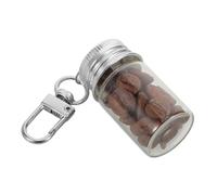 TOYANDONA Mini Glass Wishing Bottle Keychain Transparent Craft Ornament with Key Ring Portable DIY Drift Bottle for Personal Wishes and Travel Accessories