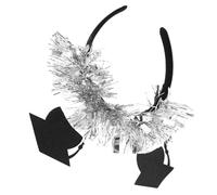 TOYANDONA Mini Hat Letter Head Hoop Décorations De Fête De Remise Des Diplômes Casque De Graduation Bandeaux Pour Femmes Casque De Capuchon De Gradue Bandeaux Pour Garçons Feutrine Silver