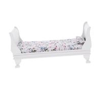 TOYANDONA Mini Lit Bois pour Maison de Poupées Meuble de Décoration Vintage Couleur Châtaigne Accessoire pour Créer Une Scène de Chambre Miniature