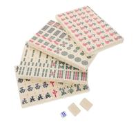 TOYANDONA Mini Mahjong Set Portable Melamine Tiles Compact Travel Game for Dorms Family Parties and Outdoor Fun