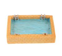 TOYANDONA Mini Piscine pour Maison de poupée - Mini Piscine pour Maison - Décoration Tropicale au Bord de la - Petits Accessoires Photo de Table pour Jardin de fées