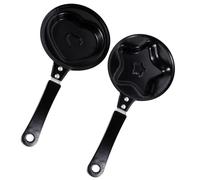 TOYANDONA Mini Poêles à Omelette Antiadhésives pour Petit-déjeuner Forme Cœur et Étoile Plusieurs styles 2 Pièces en Fer et Préparation de Repas Amusants Plusieurs styles Garçon et Filles