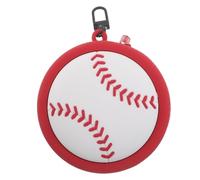 TOYANDONA Mini Portefeuille en Forme de Balle de Sport : Pochette zippée pour pièces de Monnaie, Bouchons d'oreilles, Rouge à lèvres ou câble de données - Porte-clés Baseball, Petit