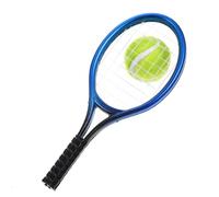 TOYANDONA Mini-Raquette de Tennis Décorative Bleue Balle, Accessoire Miniature pour Maison de Poupée, Kit de Tennis Miniature pour Jeu et Décoration, Fournitures pour Mini-Maisons à Monter