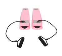 TOYANDONA Mini Stepper Stepper D'entraînement Rose, Abs, Résistance Réglable, Design Pliable, Pédales Antidérapantes, Bandes de Résistance, pour Exercice à Domicile