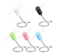 TOYANDONA Mini Ventilateurs USB Légers en Plastique 5pcs Design Détachable pour Ordinateur, pour Créer une Ambiance Estivale Agréable Couleur Aléatoire