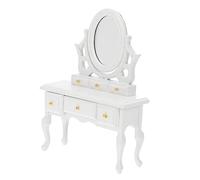 TOYANDONA Miniature Dressing Table Décor Accessoire De Maison De Poupées Mobilier Miniature pour Décoration De Maison Détails Réalistes Et Élégants pour Projets Et Mise Scène