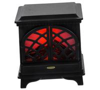 TOYANDONA Miniature Fireplace Model with Light Plastic Doll House Accessory Tiny House Decoration