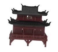 TOYANDONA Miniature Pagoda Garden Statue Asian Zen Garden Pavilion for Aquariums and Bonsai Micro Landscape Ornament Multifunctional Decor