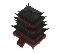 TOYANDONA Miniature Pavilion Pagoda Micro Landscape Ornament Printed Chinese Ancient Architecture Model for Bonsai Aquarium Zen Garden Decoration
