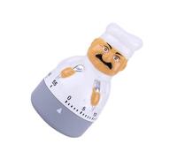 TOYANDONA Minuteur de Cuisine Mécanique Chef Cartoon Timer Manuel Décoratif Alarme Claire et Stable pour Cuisine et Gestion du Adulte