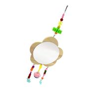 TOYANDONA Miroir Suspendu pour Poules et avec Clochettes Accessoire Ludique pour Cage Doiseaux Stimule Curiosité et Activité Physique des Volatiles Couleur Aléatoire