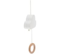 TOYANDONA Mobile pour Berceau de Bébé Accessoire Mobile pour Bébé Nuage en Bois Blanc Portable et Léger Visites et Aventures en Plein Air