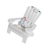 TOYANDONA Modèle de Chaise Miniature de Plage Blanche, Petite Taille Compacte en Plastique Stable, Décoration Micro-Paysage pour Maison de Poupée, Accessoire Décoratif Plage et Mini Chaise