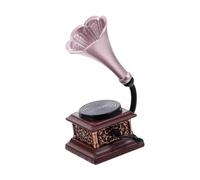 TOYANDONA modèle de phonographe mobilier Miniature Meubles Miniatures pour Dollhouse Gramophone phonographe Vintage Mini Tourne-Disque Mini-Joueur de disques pour Les Tout-Petits Plastique