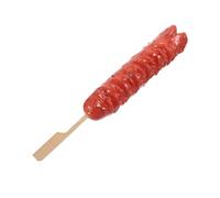TOYANDONA Modèle de Saucisse simulé Faux Hot-Dog modèle de Fausse Viande réaliste Fausse Nourriture réaliste Faux de Hot-Dog en Bois Brun