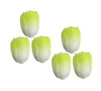 TOYANDONA Modèles Miniatures De Chou Chinois en Résine, Légumes Miniatures, Lot De 6 Pièces, Mini-Ornements Réalistes, Décoration Maison De Poupée, Accessoire Bricolage Créatif