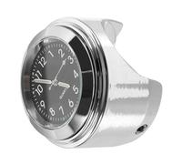 TOYANDONA Montre de Guidon Moto Alliage Aluminium Résistante Poussière avec Thermomètre Intégré Horloge Compacte pour Montage Véhicule et Facile à Installer