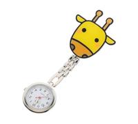 TOYANDONA Montre de Poche Infirmière à Quartz à Clip Motif Dessin Animé Cerf, Accessoire Médical pour Personnel Soignant et Étudiants en Soins, Cadran Lisible, Format Compact