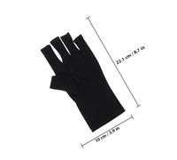 TOYANDONA Moufles Anti-uv pour Manucure Gel en Polyester, Mitaines Courtes Noires à Demi-doigts, Protection Solaire pour Ongles, Accessoires Nail Art, Confort et Flexibilité pour Soin