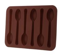 TOYANDONA Moule à Chocolat en Silicone Réutilisable Forme Cuillère, Sûr et Créatif, pour Biscuits et Pâtisserie Diy, Moules à Bonbons et Gâteau Chocolat